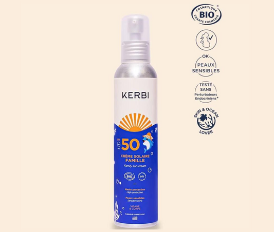 Crème solaire bio famille SPF50 – 150ml