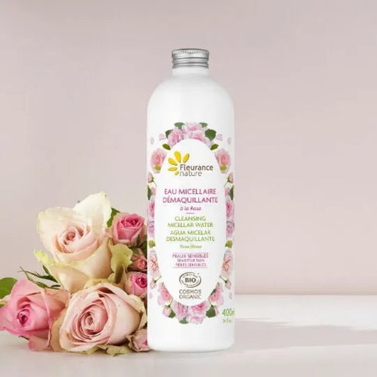 Eau micellaire démaquillante à la Rose
