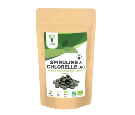 Organic spirulina and chlorella